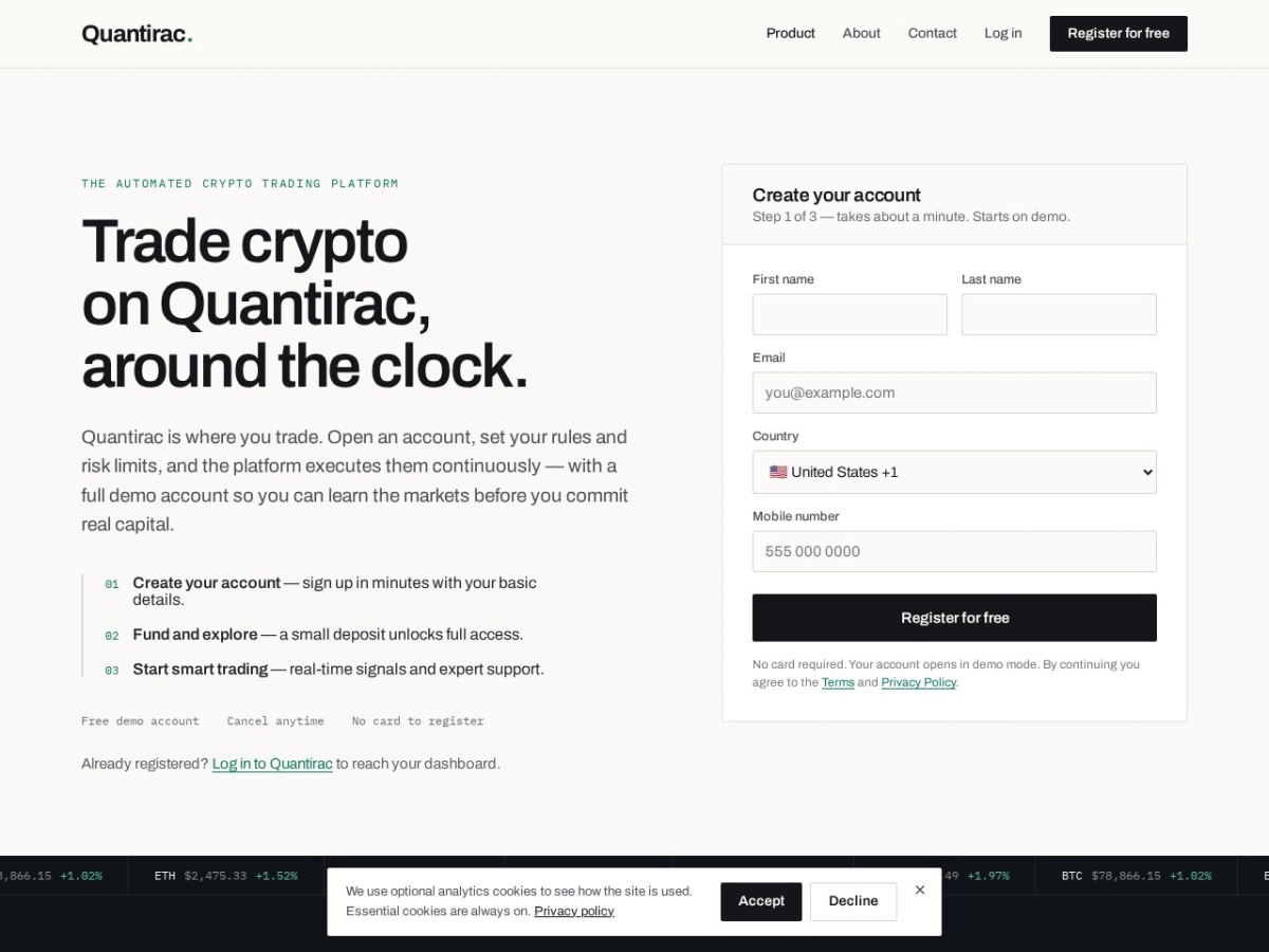 Screenshot of Quantirac