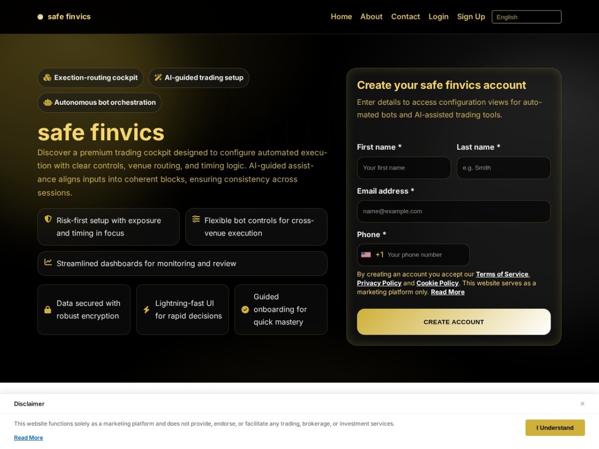Screenshot of Safe Finvics
